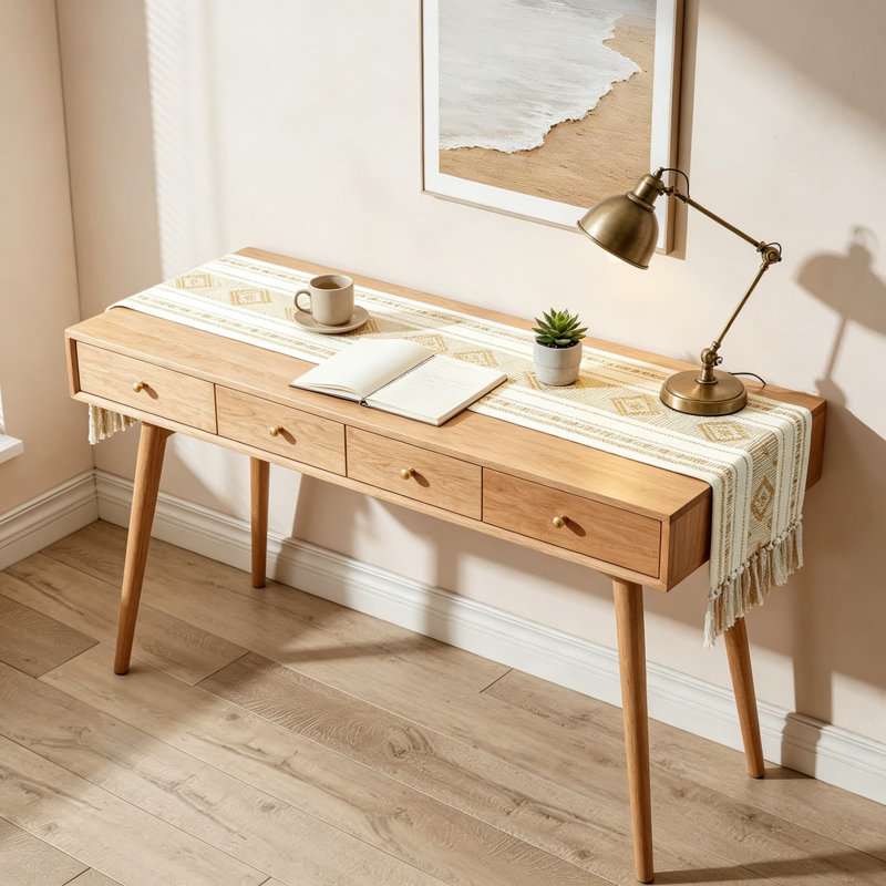 Chemin de table Boho, Beige