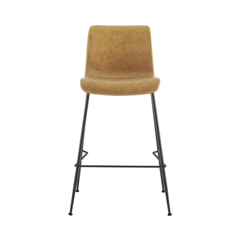 Upholstered Counter Stool with Metal Frame, Vintage Cedar