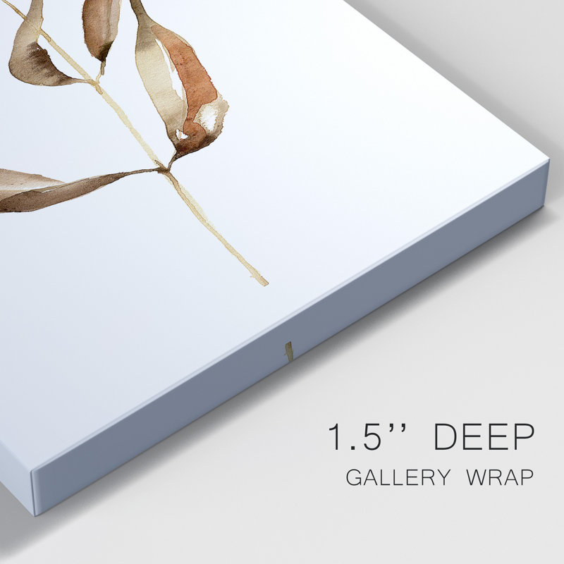 Autumn Stem Brown and Beige Canvas Wall Art