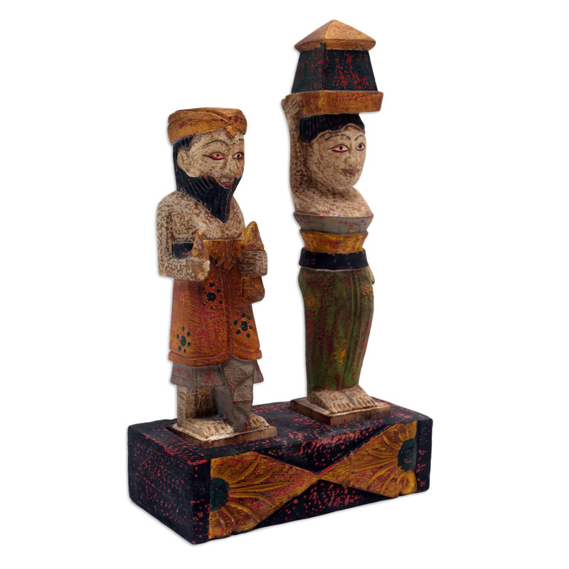 Statuette en bois Sulergih fabriquée à la main