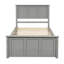 2 lits plateforme simple avec roulettes, couleur grise, bois massif et 2 tiroirs de fabrication gris-1045174066