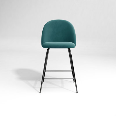 Ella Upholstered Counter Stool with Metal Frame