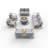 9 - Person Patio Conversation Set with Cushions