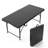4 Ft Black Plastic Rectangular Folding Table