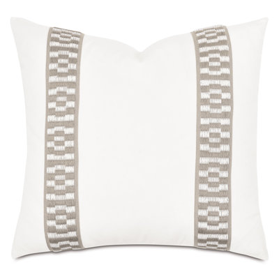 Junonia Embroidered Cotton Reversible Throw Pillow