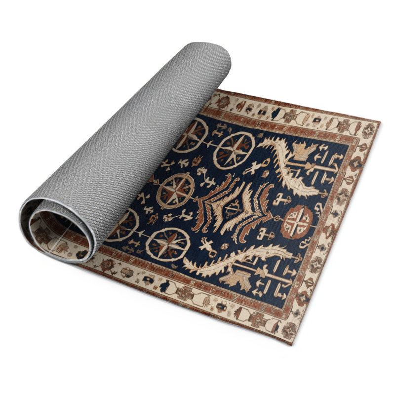 Tapis turc intérieur et extérieur gris, Rectangulaire 3 pi x 5 pi