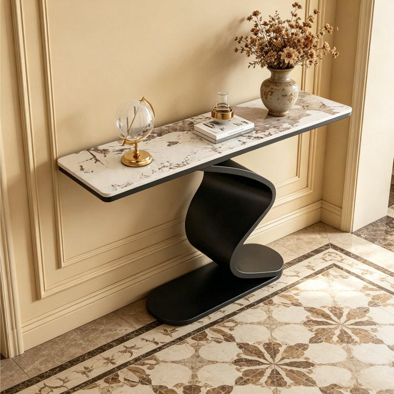 Support à plante minimaliste pour couloirs, Beige/Black