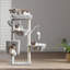 Arbre à chat, tour de 39,4 pouces avec poteau à griffer, tour pour chats d'intérieur, poteau en sisal entièrement enveloppé, plateforme souple, 2 paniers et jouet suspendu, gris clair-1766836449