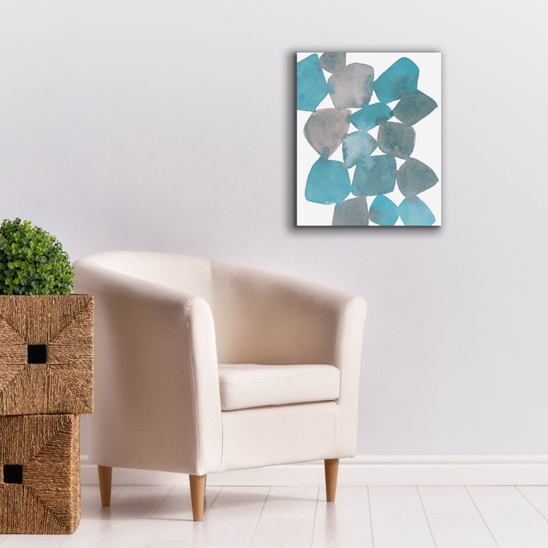 «Boho Beautiful 2 Blue» par Moira Hershey, art mural sur toile, H 24 po x l 20 po x P 0,75 po