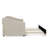 Twin Size Daybed with USB Charging & Pull-out Extendable Bed, with Button on Back and Copper Nail on Waved Shape Arms (81"x42"x30.75")-1092302522