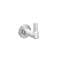Emtek Select Single Hook w/ Step Disc Rosette, Square Stem & Knurled Tip-899728544