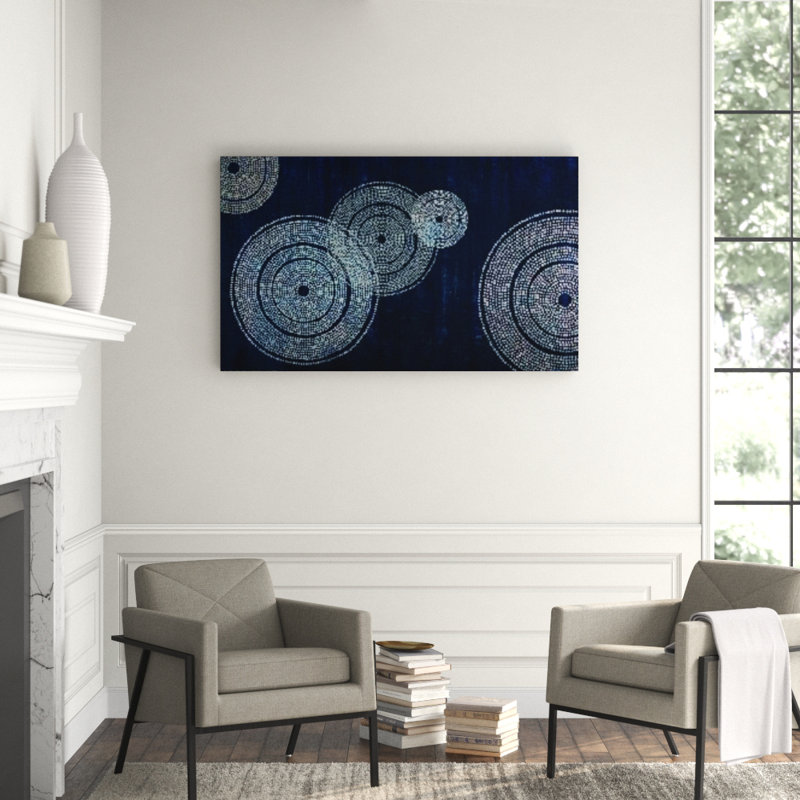 Brilliant In Blue Print by Sofia Fox, 28" H x 47" W, Image Brush Gel