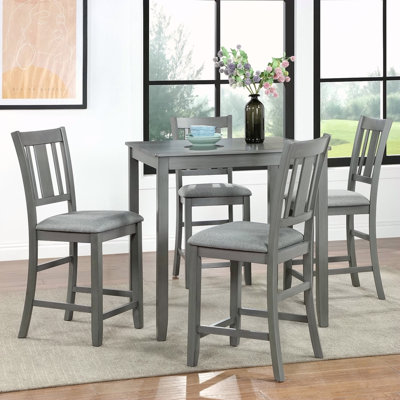Wooden Dining Square Table, Kitchen Table For Small Space, 4 Person Counter Height Table ONLY THE TABLE by junzc