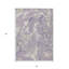 Tapis intérieur lavable abstrait lavande et ivoire 3 pi x 5 pi