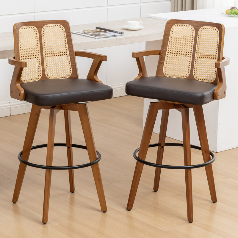 Tabouret de bar et tabouret de bar Modern, Brun, Tabouret de bar (siège d'une hauteur de 30 po)