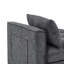 Lit convertible à 2 places, gris avec lit escamotable dissimulé, dossier pliable et poches latérales pour magazines, petite chambre d'amis convenant à un espace de vie compact