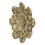 Décoration murale succulente dorée brillante, 10 po x 1,6 po, 2 pièces, style résine et métal 2, or