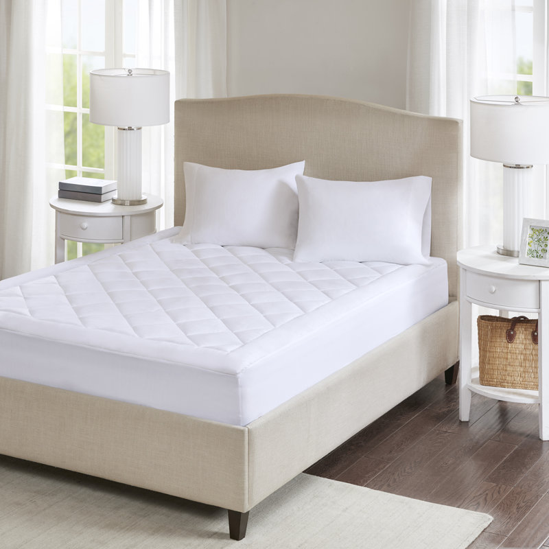 Harmony White Twin XL Waterproof Polyester Mattress Pad