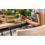 Horta 100 " Oak Rectangular Solid Wood Top with Solid Wood Base Dining Table