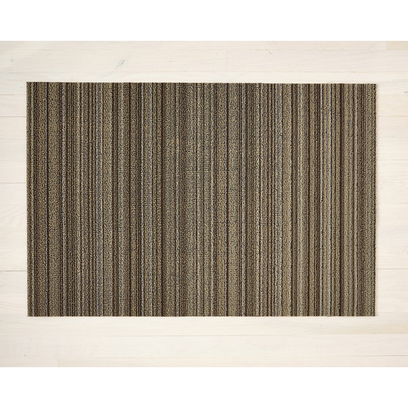 Non-Slip Striped Doormat, Mushroom, 0.6cm H x 91cm W x 152cm L