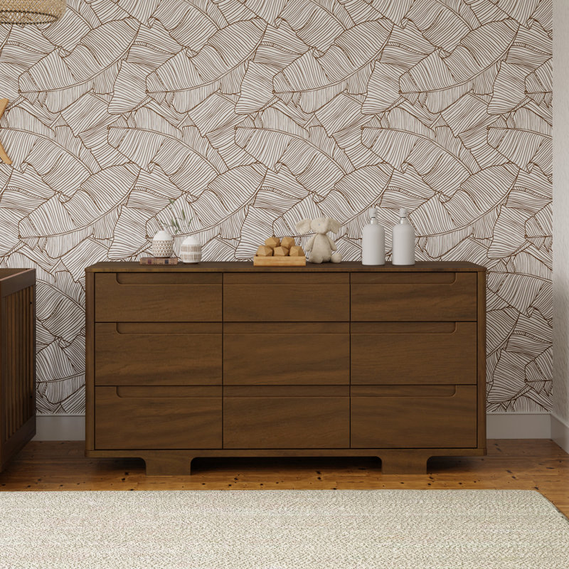 Yuzu 9-Drawer Dresser, Assembled, Natural Walnut