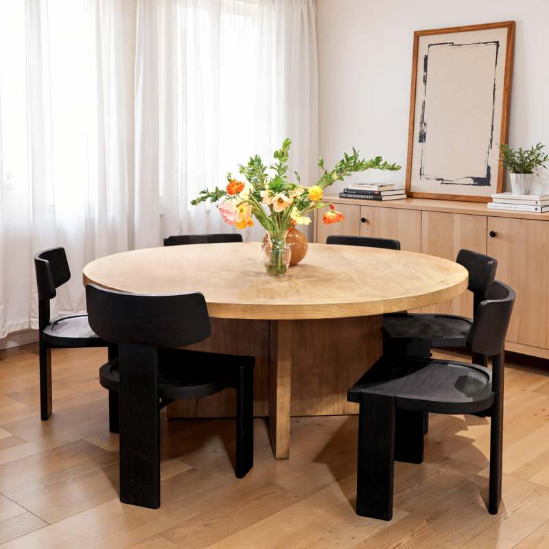 Harley Solid Wood Pedestal Dining Table, 30'' H x 72" W x 72" L
