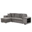 Canapé modulaire réversible en L de 104,5 po à 3 places, canapé-lit escamotable avec méridienne de rangement et 2 tabourets pour le mobilier de salon, gris anthracite Knox-848435322