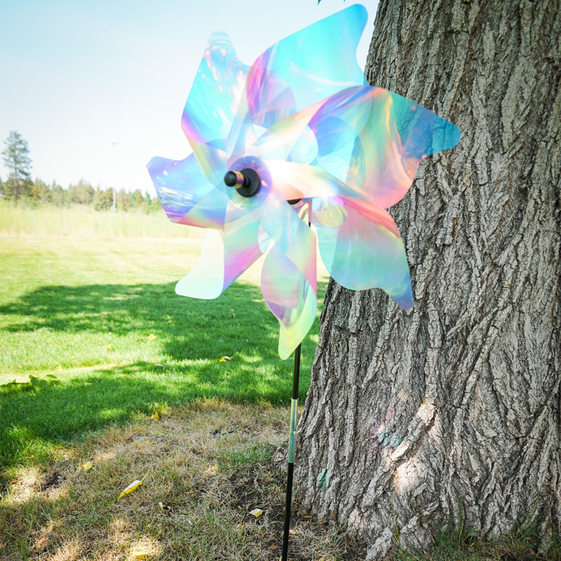 Striped Iridescent Pinwheel