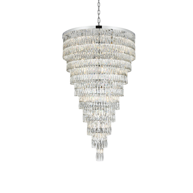 Lustre rectangulaire 41 pouces Iva, Chrome chrome