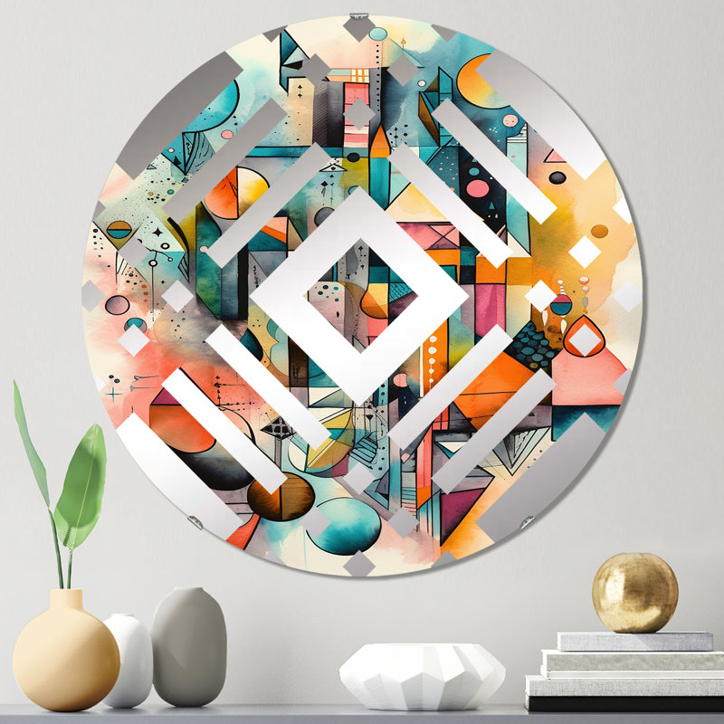Debbe - Miroir décoratif diamant, 23,6 po x 23,6 po