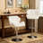 Contemporary Tufted Adjustable Height Hydraulic Bar Stools, Set Of 2, Comfortable And Stylish With 360-Degree Swivel-1864460214