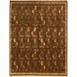 Dharma Hand Woven Silk and Wool Floral Area Rug