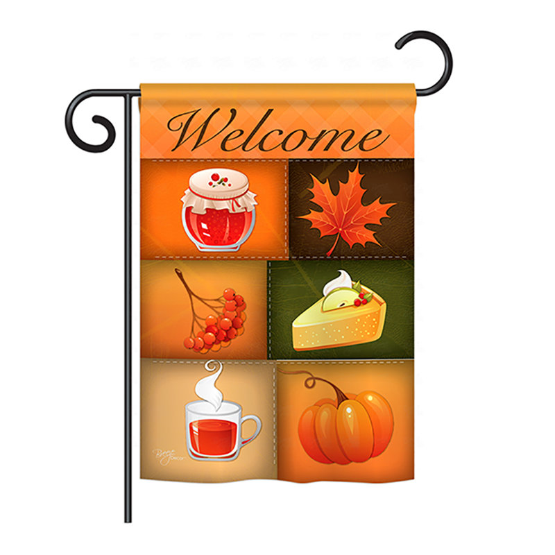 Drapeau de jardin en polyester à 2 côtés odeurs of harvest, H 40 po x l 28 po