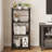 Industrial Bookcase, Metal Small Bookcase, Rustic Etagere Book Shelf Storage Organizer for Living Room-64943083-54095411