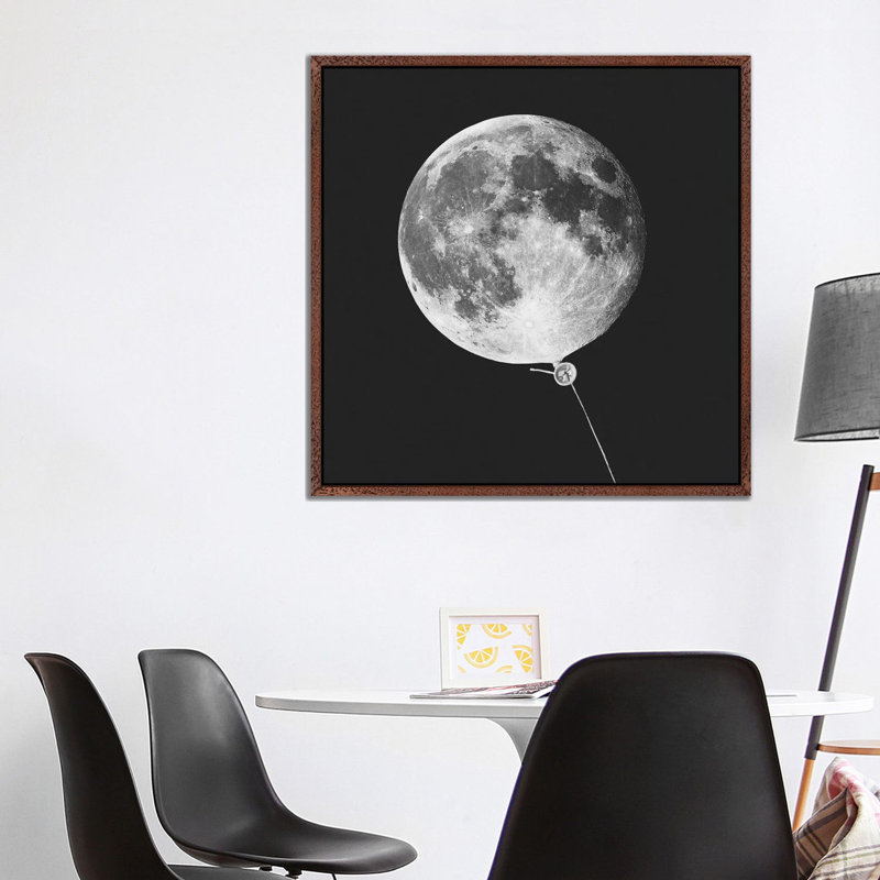 Moonballoon 1 Piece Wall Art on Canvas, 93.98 cm H x 93.98 cm W, Classic Wood Framed