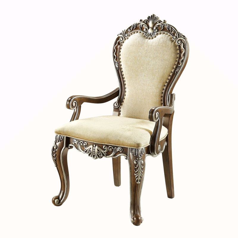 Chaise avec accoudoirs finition chêne antique (ensemble de 2)