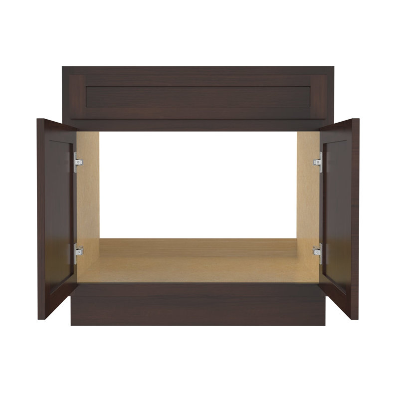 Base de meuble-lavabo simple 33 po Hibbitts seulement, Brun
