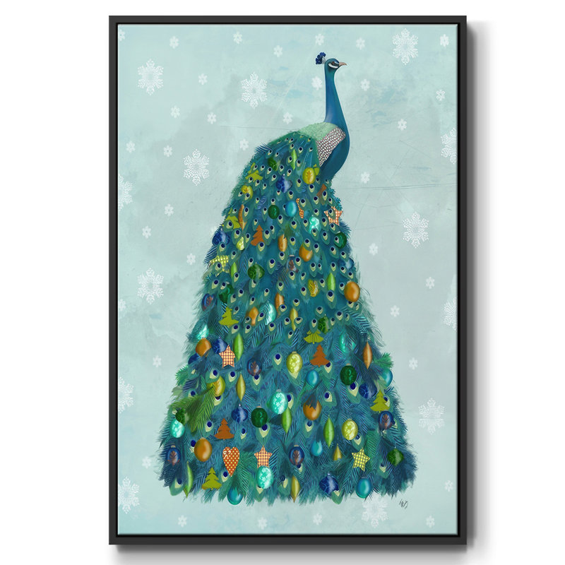 Arbre de Noël Christmas Peacock, Noir, H 25 po x l 17 po x P 1,5 po