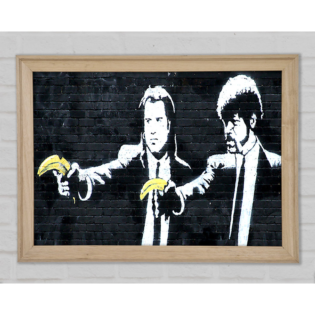 Gerahmtes Leinwandbild Banksy Pulp Fiction