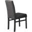 Ensemble de salle à manger 5 pièces transitionnel avec table rectangulaire de 48 pouces et 4 chaises rembourrées en tissu, gris anthracite