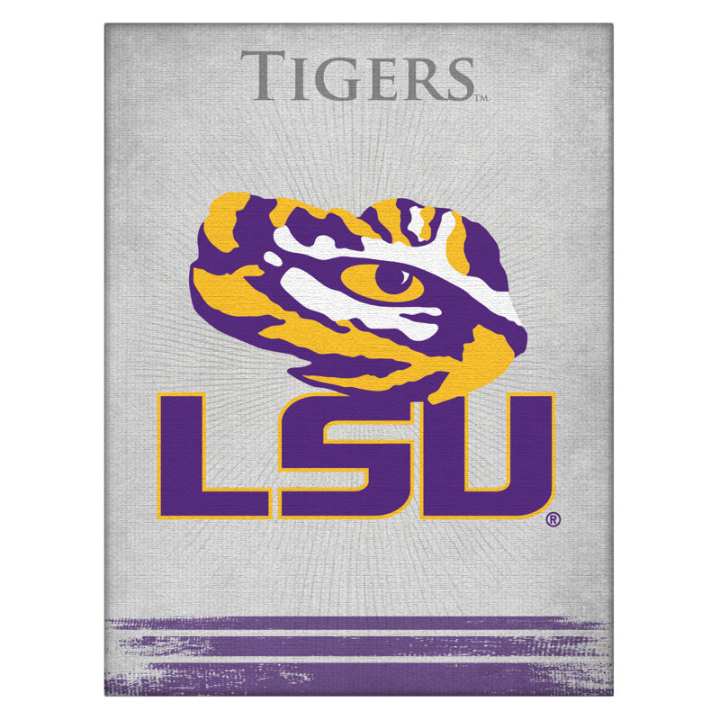 NCAA - Impression sur toile tendue, H 15 po x l 20 po x P 1 po, Lsu Tigers