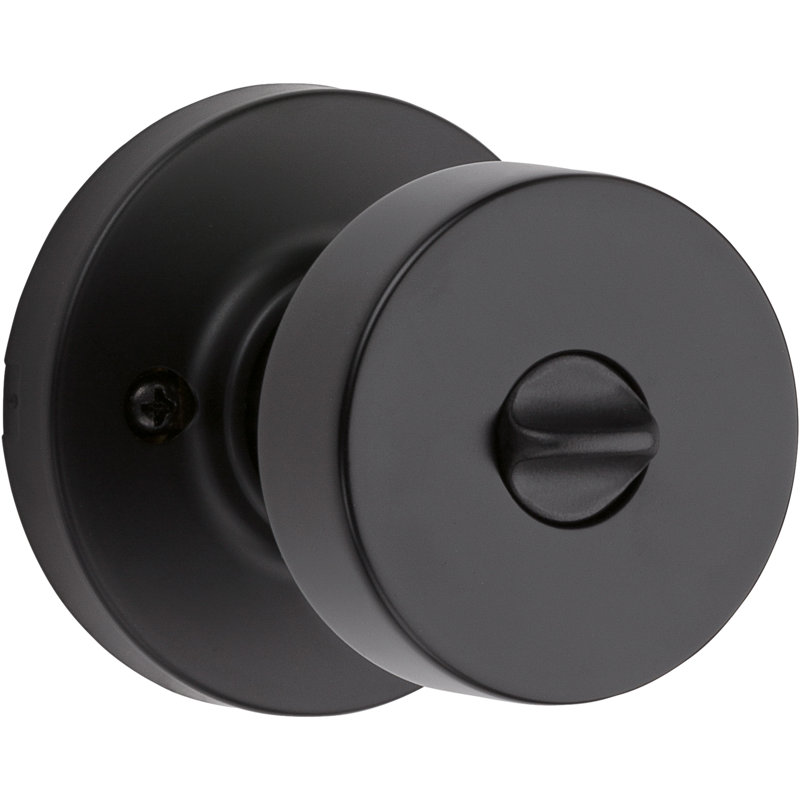 Pismo Round Keyed Entry Knob featuring SmartKey Security™, Iron Black