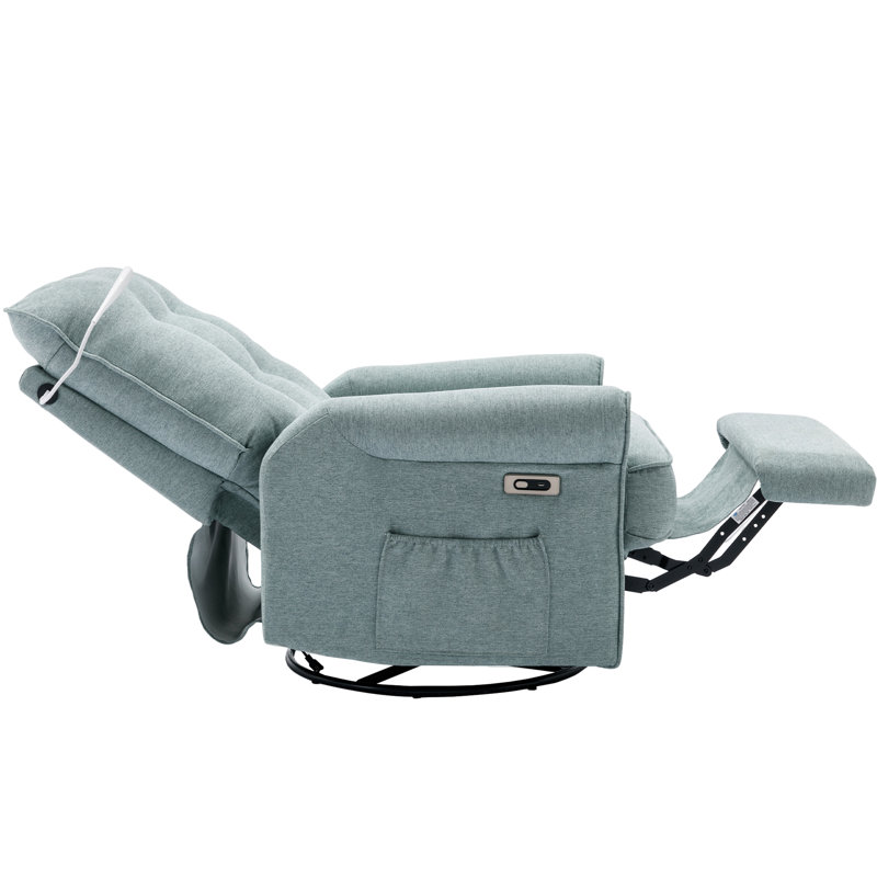 Fauteuil inclinable Ezzidi, Mélange de lin vert lotus