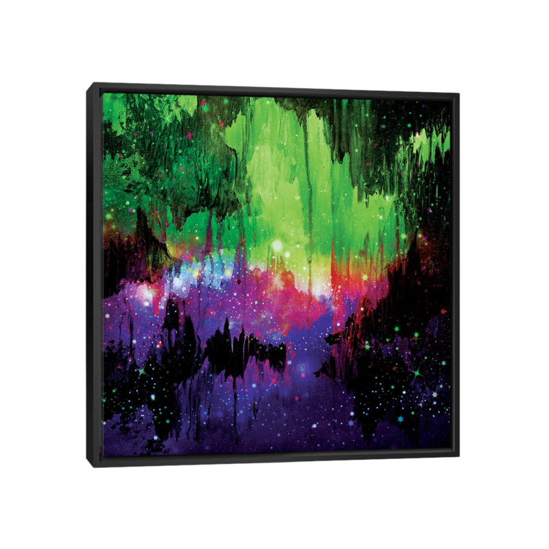 «Castles in the Mist IV», reproduction d'art sur toile tendue, H 37 po x l 37 po x P 1,5 po, Toile encadrée noire