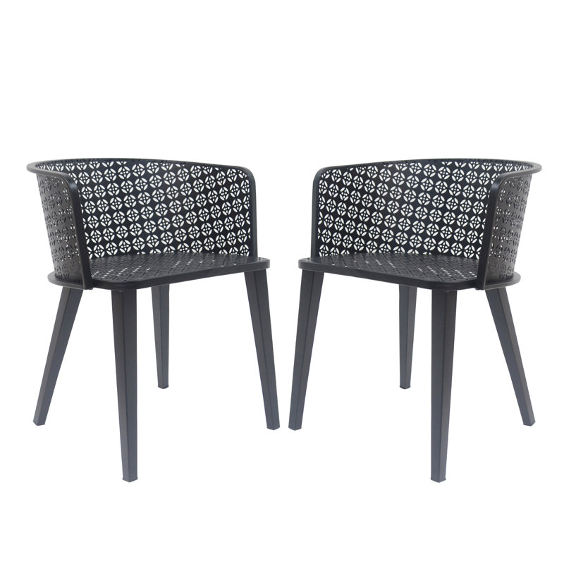 Chaise de salle à manger d'extérieur Milan (sans la table), Noir