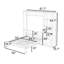 Lit escamotable en bois avec tablettes, conception pliable peu encombrante-1728178212-1728178211