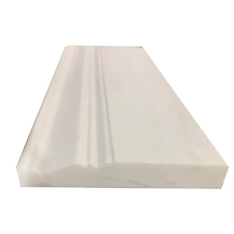 Bianco Dolomite 4 3/4" x 12" Marble Look Wall Baseboard