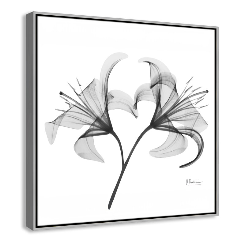 «Lilly Twins - Square Version Print» par Albert Koetsier, Argent, H 31,5 po x l 31,5 po