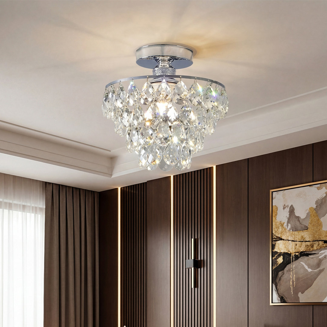 Crystal Semi Flush Mount