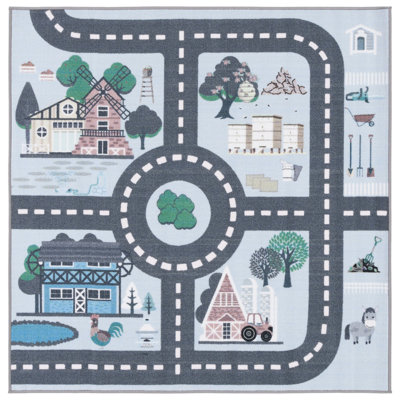 Amsterdam Blue/Dark Gray Rug